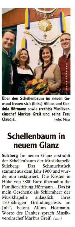 Schellenbaum in neuem Glanz